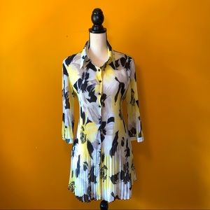 Lindi sz.XL, yellow/black/grey/white floral print